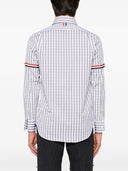 Thom Browne Straight Fit Pc L/S Shirt W/Gg Armband In Gingham Check Poplin