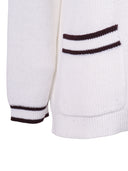 Kangra Cashmere Cardigan Pannocchia Bordi A Contrasto
