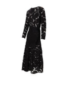 Patou Long Sleeves Lace Midi Dress