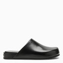 Ferragamo Black Leather Sabot