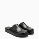 Ferragamo Black Leather Sabot