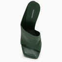 Ferragamo Forest Green Slide With Curved Heel