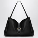 Ferragamo Large Black Leather Tote Bag