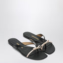 Ferragamo Mini Bow Black/Nude Flip Flops