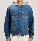 Palm Angels Mw Curved Logo Denim Jacket