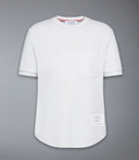 Thom Browne Short Sleeve Tee In Cotton Milano