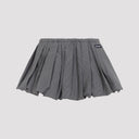 Miu Miu Plissé Check Mini Skirt