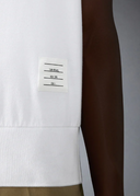 Thom Browne Garment Dyed Short Sleeve Rib Cuff Tee In Med Weight Jersey W/ Overdyed 4 Bar
