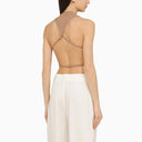 Philosophy Light Brown Cropped Ribbed Top