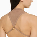 Philosophy Light Brown Cropped Ribbed Top