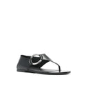 Saint Laurent Ring Sandalias planas de cuero