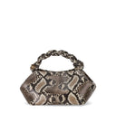 Ganni Bou -håndtaske med Python Print