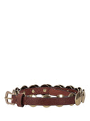 Golden Goose Belt Trinidad Thin Washed Leather Flesh Side With Studs