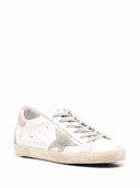 Golden Goose Super Star Leather Upper And Heel Suede Star And Spur Cream Sole