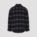Off White Flannel Wool Overshirt Padded Coat