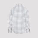 Off White Flannel Wool Overshirt Padded Coat