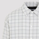 Off White Flannel Wool Overshirt Padded Coat