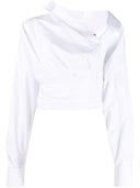 Alexander Wang Cropped Wrapped Front Shirt
