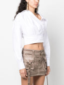 Alexander Wang Cropped Wrapped Front Shirt