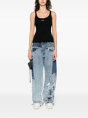 Off White Off Stamp Rib Tank Top Black White