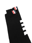 Thom Browne Over The Calf Socks W/ 4 Bar In Lightweight Cotton