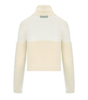 Elisabetta Franchi Milk Cropped Turtleneck Sweater