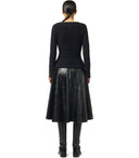 Elisabetta Franchi Gonna Nera Effetto Pelle