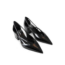 Prada Brushed Leather Cut Out Pumps
