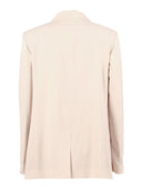 Fabiana Filippi Giacca Over Con Coulisse Dietro In Frescolana Color Nude