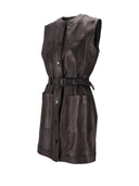 La Rose La Rose Leather Dress Nero