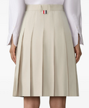 Thom Browne Bermuda Length Front Fly Pleated Skirt W/Gg Details In Wrinkle Free Cotton Suiting