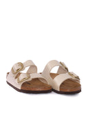 Birkenstock Arizona Big Buckle Gracef. Pearl White, Birko Flor, S