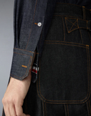 Thom Browne L/S Bd Straight Fit Shirt W/ Rwb Inner Cuff Detail And Self Armband In Shirting Denim