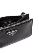 Prada Prada Logo Plaque Zip Up Wallet