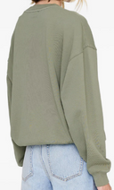 Anine Bing Trenton Sweatshirt Bing Washed Olive