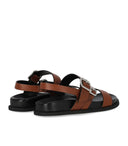 Guglielmo Rotta Tours Brown Flat Sandal