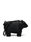 Thom Browne Bear Baguette Bag In Pebble Grain Leather