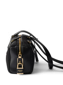 Prada Re Nylon And Leather Medium Top Handle Bag With Padlock