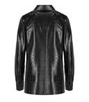 Elisabetta Franchi Camicia Nera Con Stampa Cocco