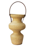 La Rose Raffia And Leather Vase