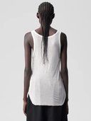 Ann Demeulemeester Mara Wrinkled Cropped Tank Top Light Cotton Rib