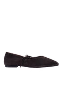 Alohas Sway Suede Coffee Brown Leather Ballet Flats Altezza Tacco 1 Cm