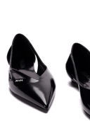 Prada 15mm Cut Out Leather Ballerina Shoes