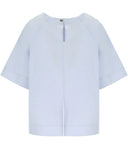 Mm Max Mara Ridende Hellblaue Bluse