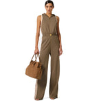 Tuta Elisabetta Franchi in Maglia Beige