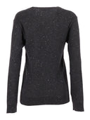 Fabiana Filippi Maglia Scollo V In Filato Paillettes Color Ardesia