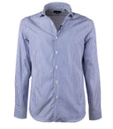 Camicia a strisce bianche blu GMF 965