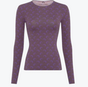 Marine Serre Moon Printed Jersey Ls Crewneck Top