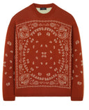 Maglione Alanui Bandana Jacquard Rosso Mattone Multi