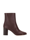 Niccolò Pasqualetti Obliqua Block Heel Booties Calfskin